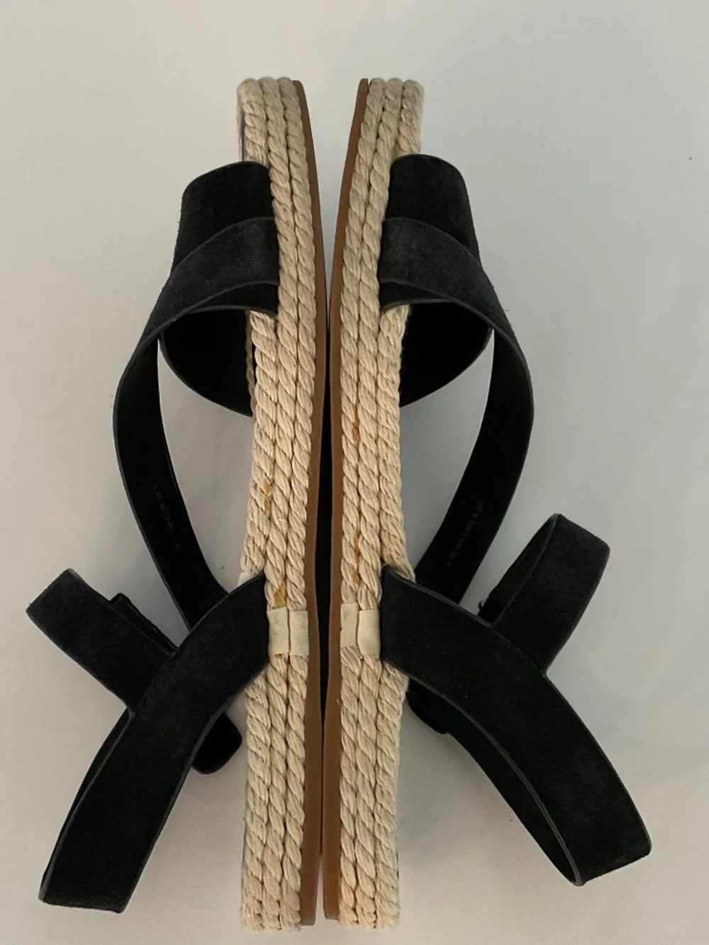 VINCE Eliana Women's Espadrille Strappy Sandals in Black Suede Size 9.5